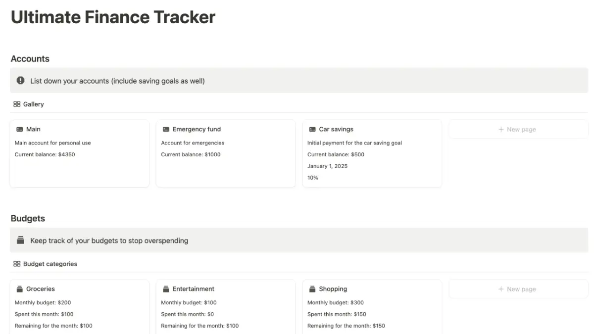 Notion Ultimate Finance Tracker image number 21