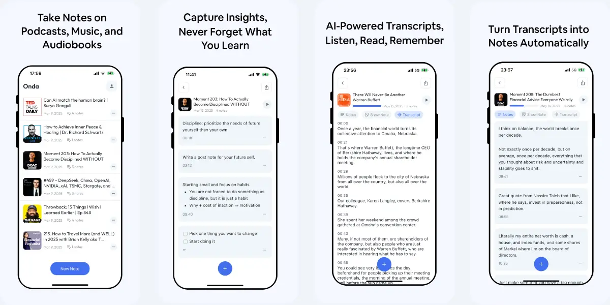 Onda AI Podcast Note Taker image number 21