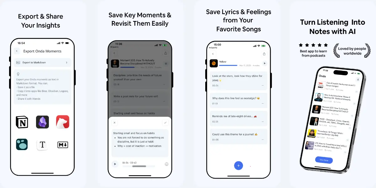 Onda AI Podcast Note Taker image number 31