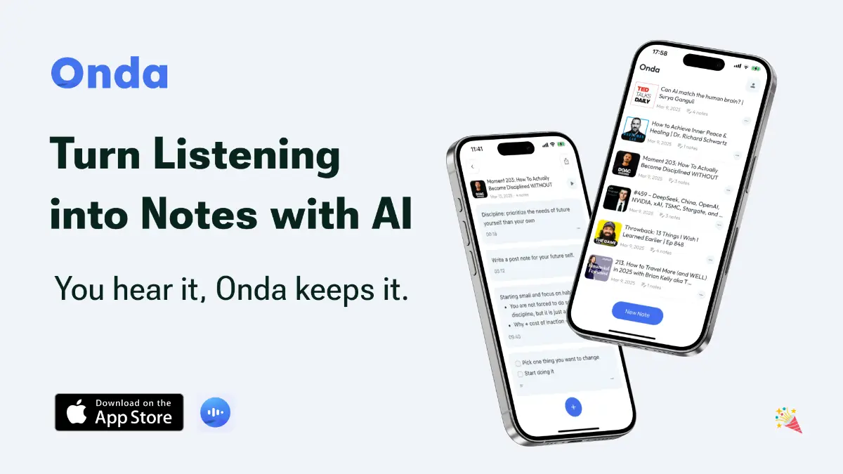 Onda AI Podcast Note Taker image number 11