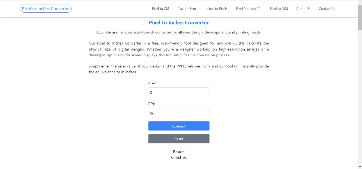 Pixel to Inches Converter image number 31