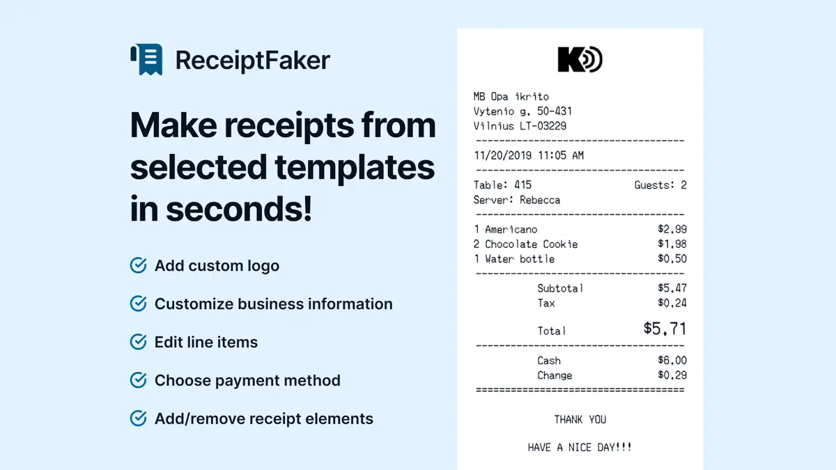 Receipt Faker image number 01