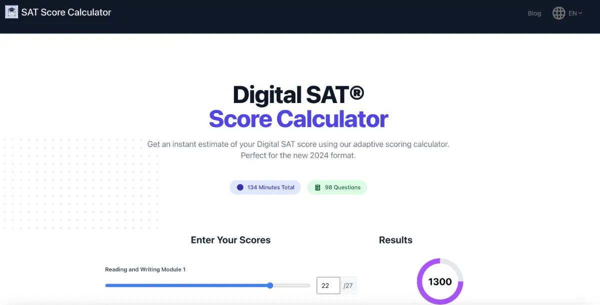 SAT Score Calculator product image