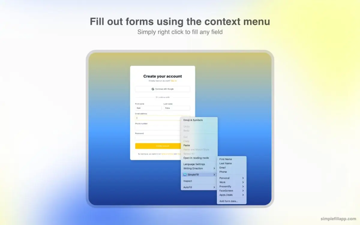 SimpleFill - Auto Form filler image number 21