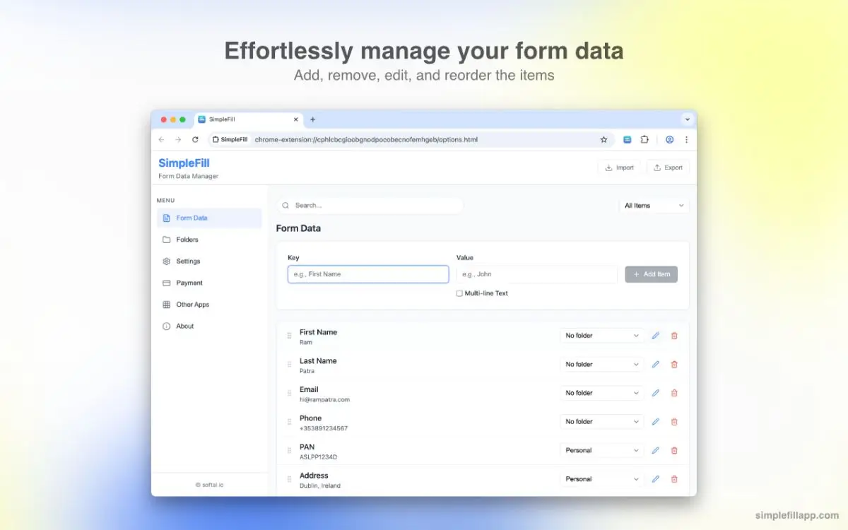 SimpleFill - Auto Form filler image number 31