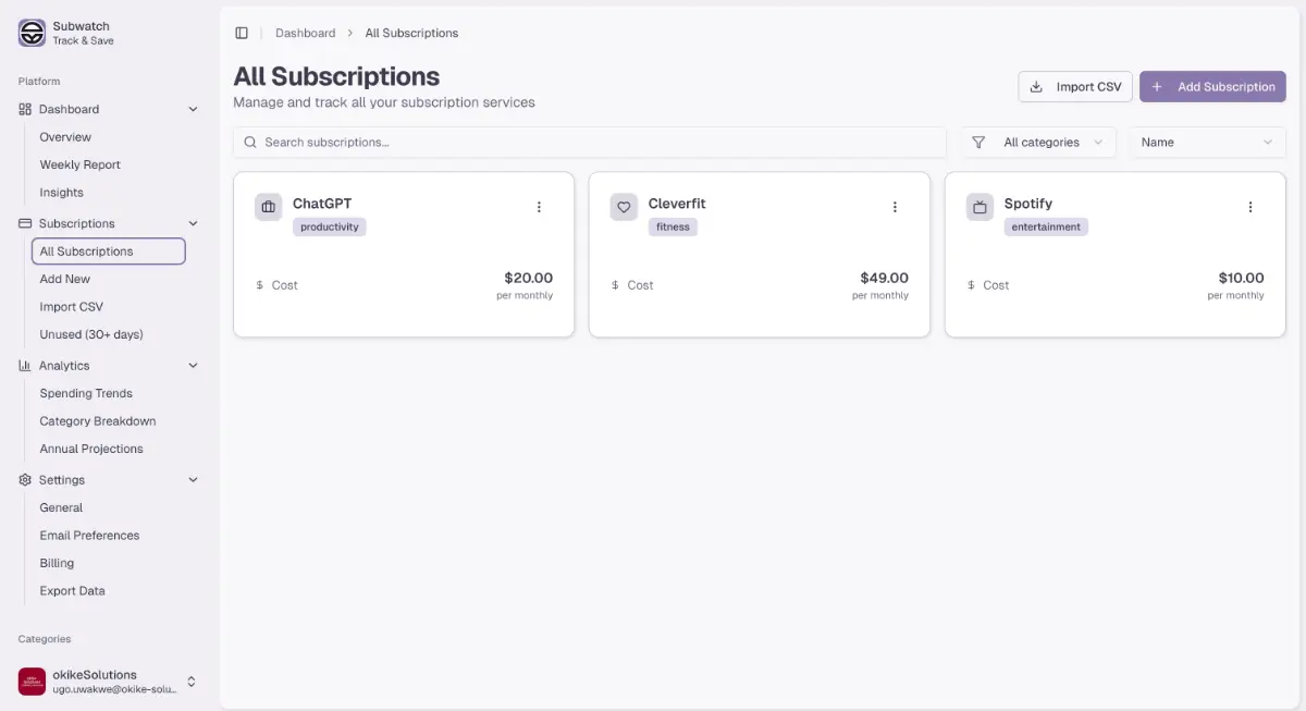 Subwatch Subscription Tracker image number 21
