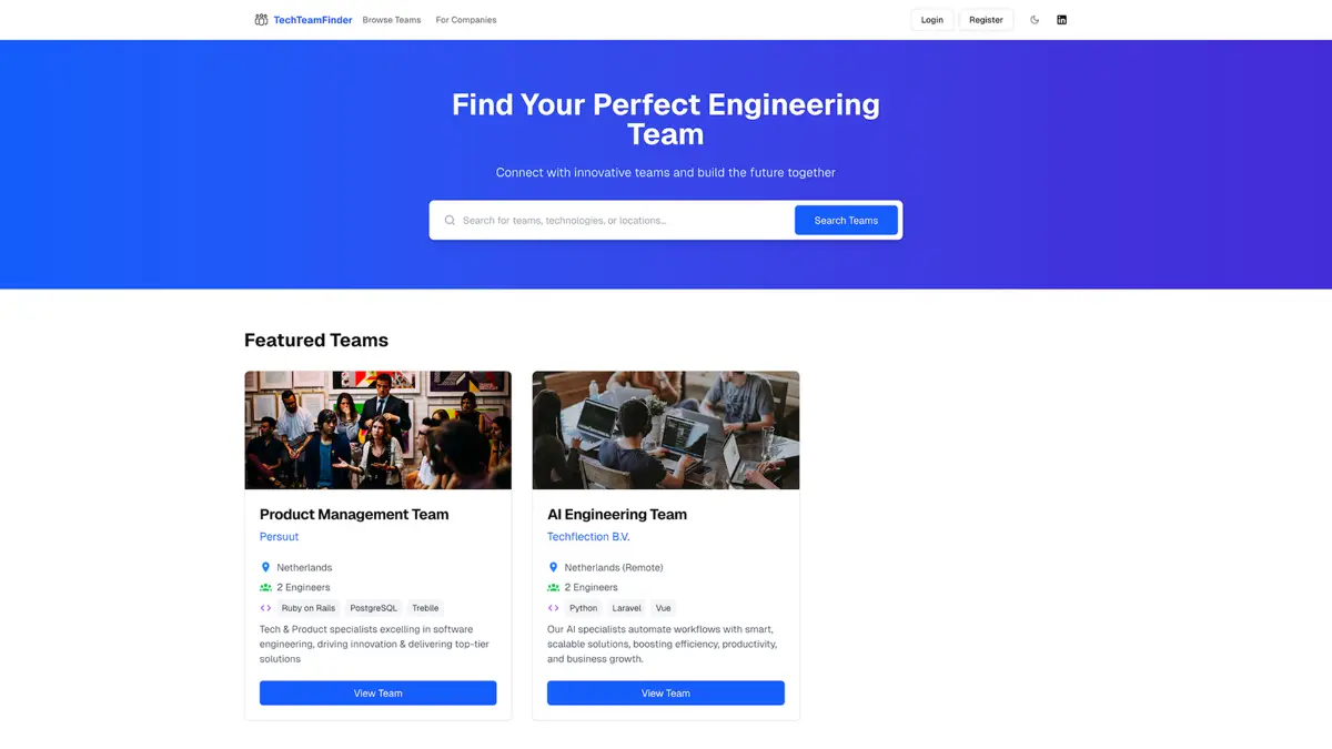 TechTeamFinder image number 01