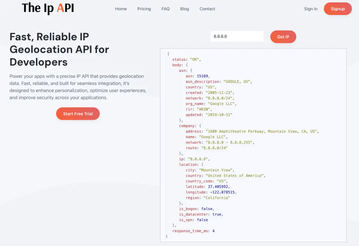The IP API product image