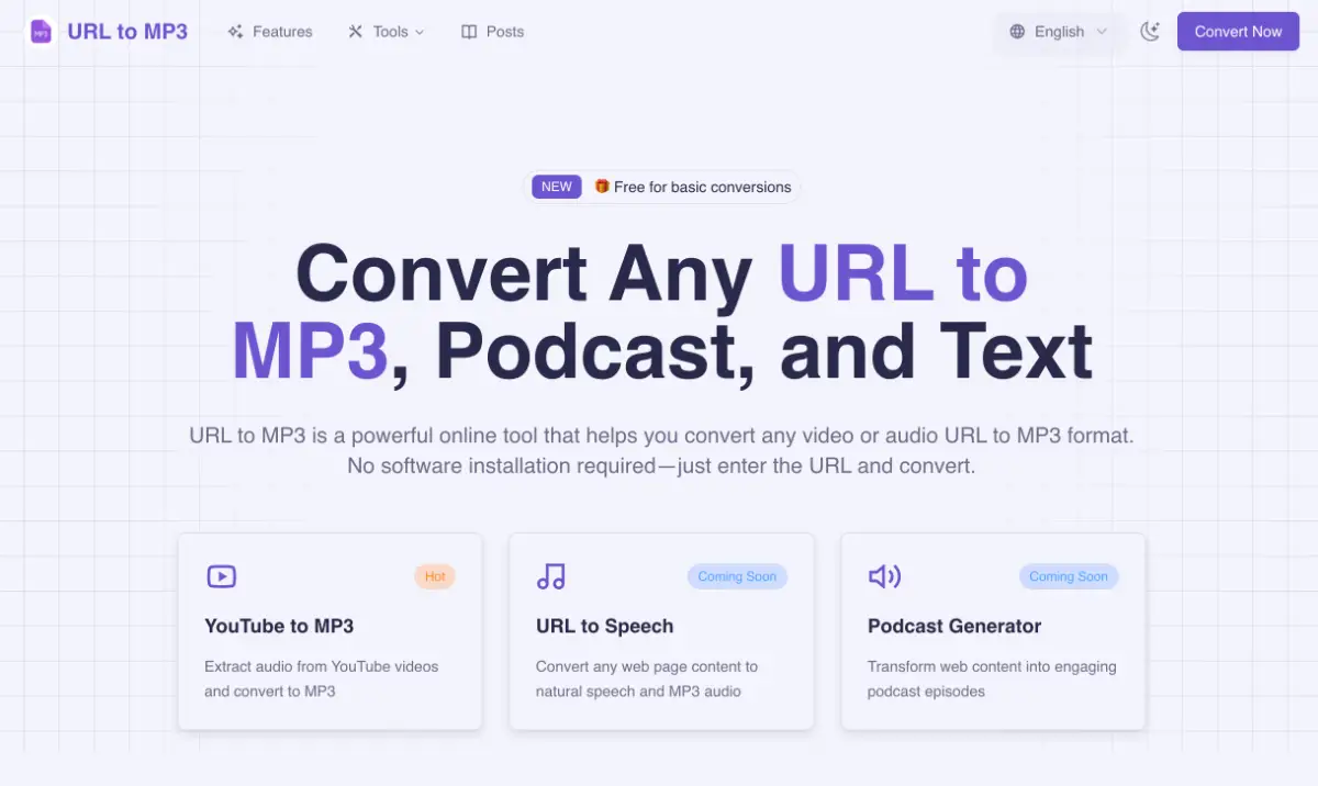 URL to MP3 product image