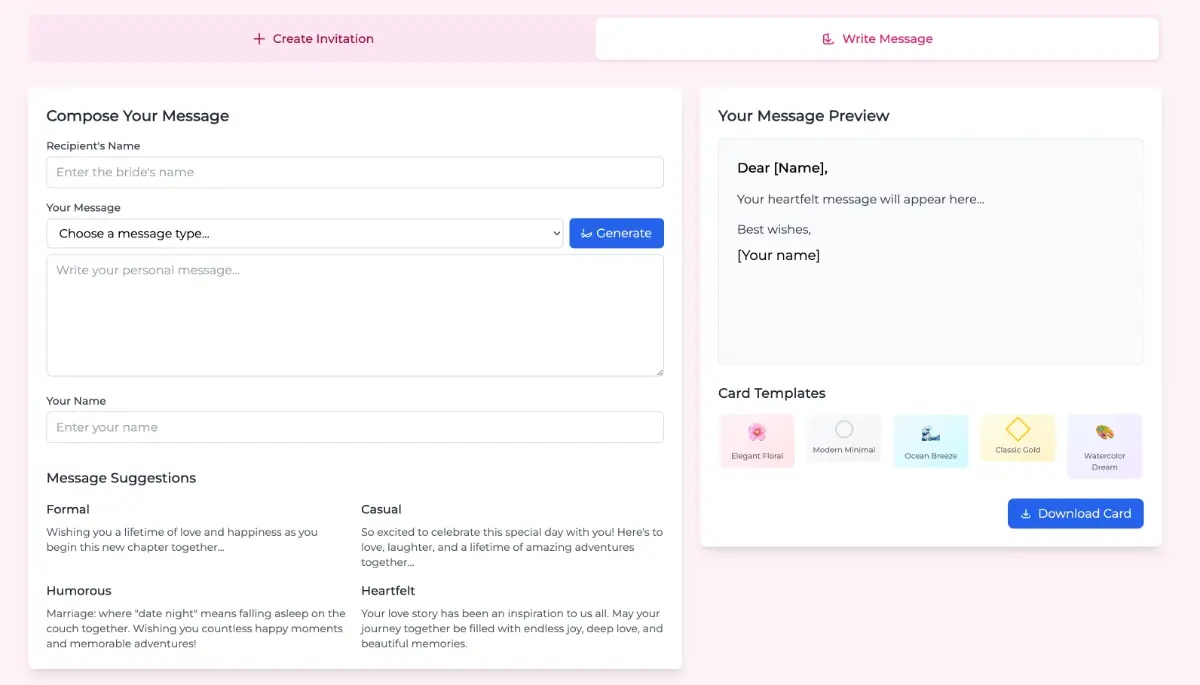 wedding shower cards generator image number 11