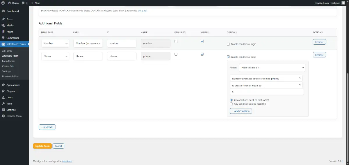 Wordpress forms to Salesforce image number 11