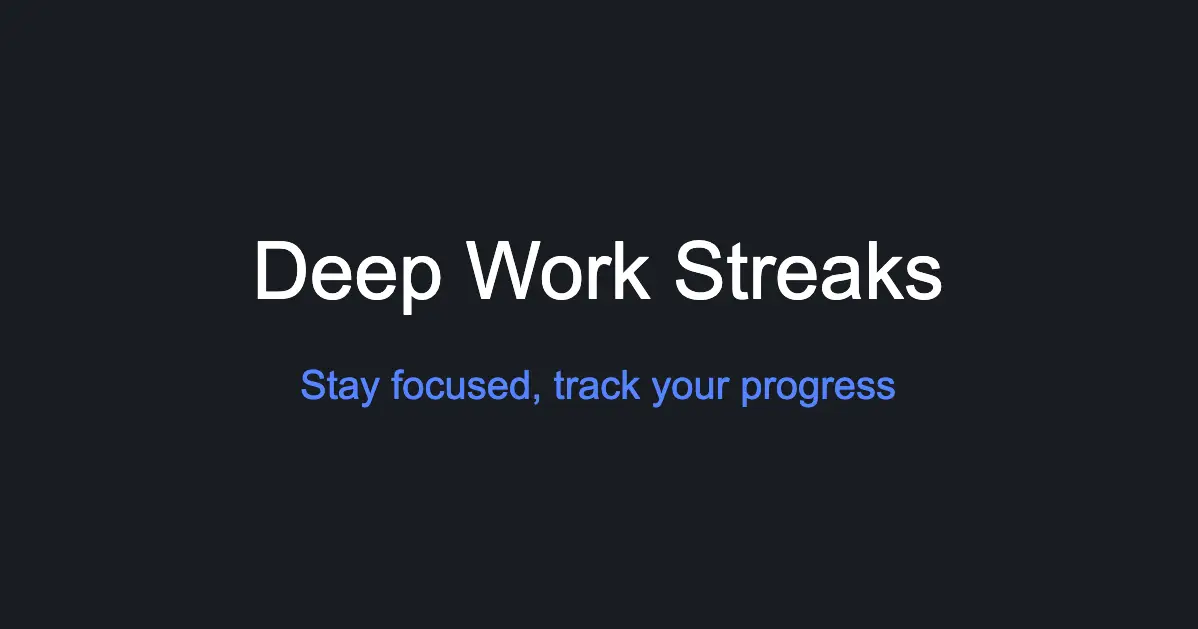 Deep Work Streaks product image