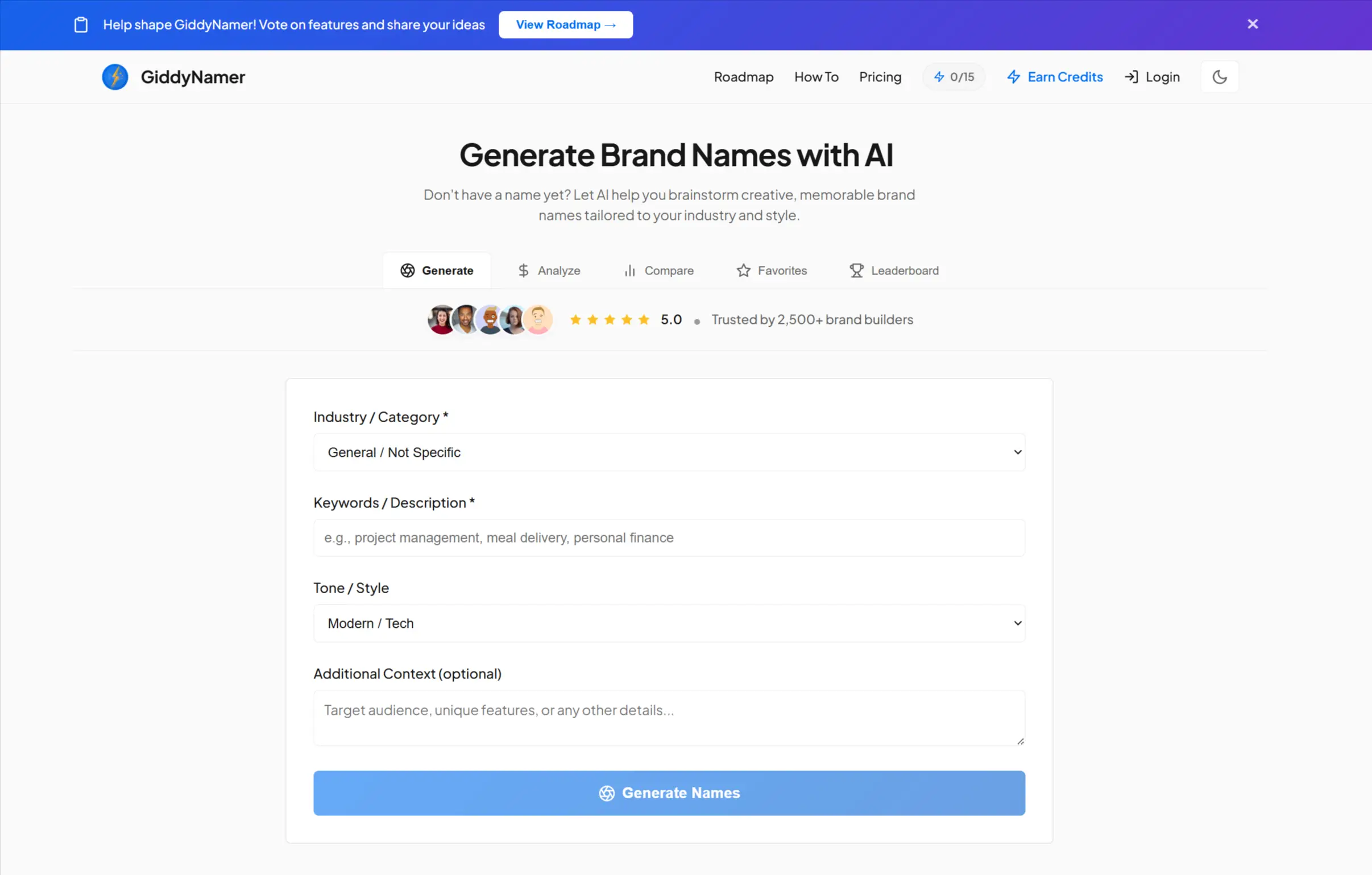 GiddyNamer product image