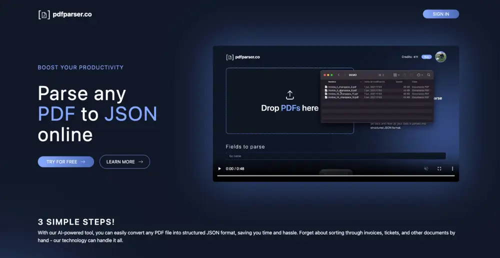 PDF Parser product image