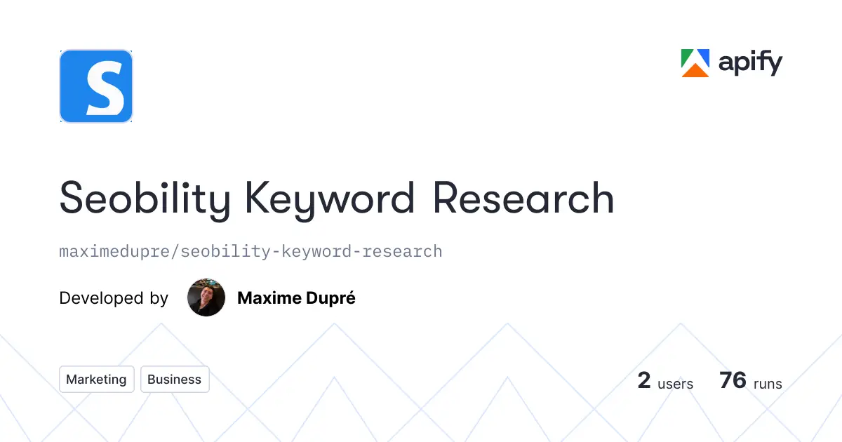 Seobility Keyword Research product image
