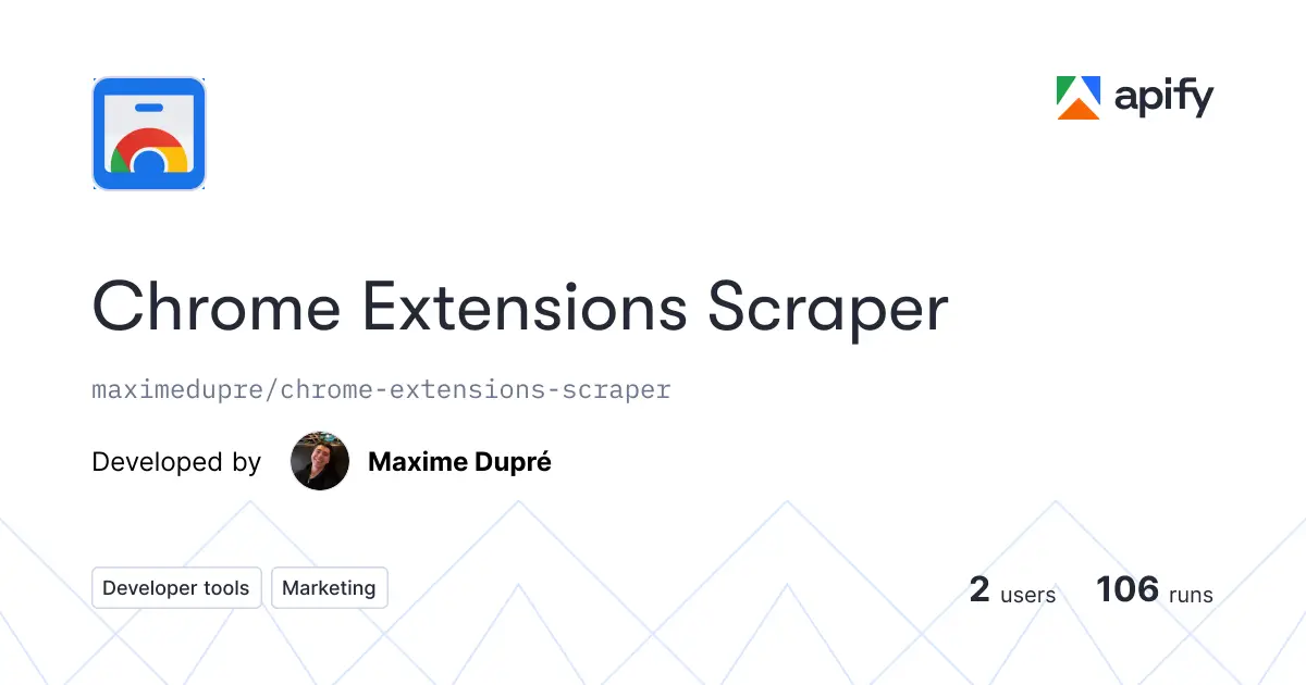 Chrome Extensions Scraper product image