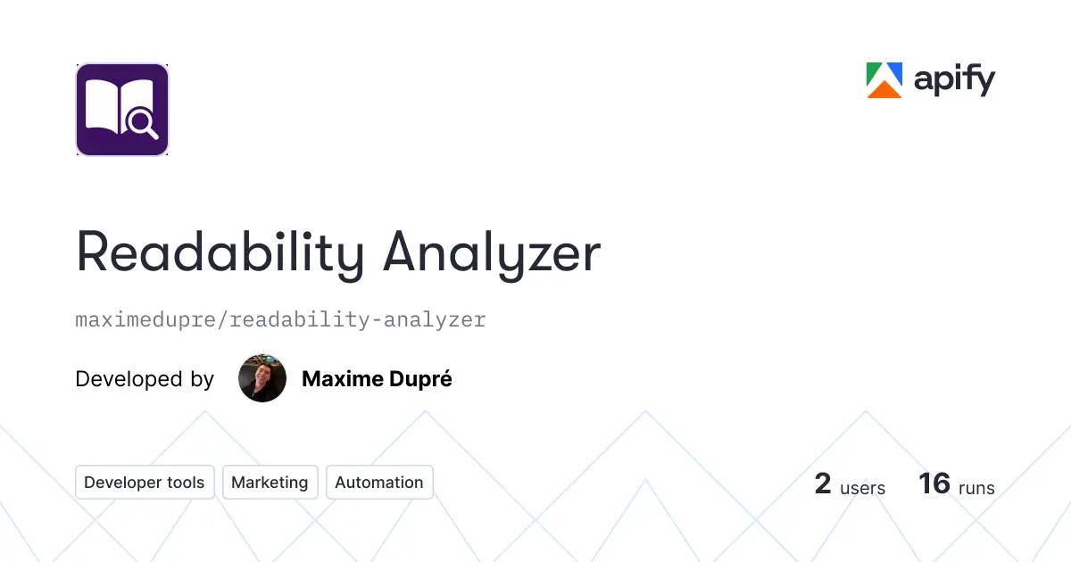 Readability Analyzer product image
