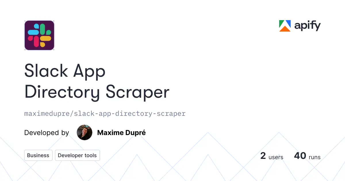 Slack App Directory Scraper product image