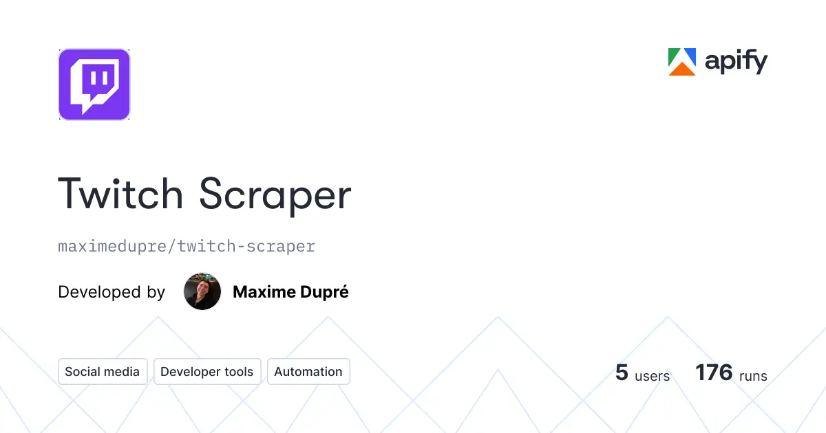 Twitch Scraper product image