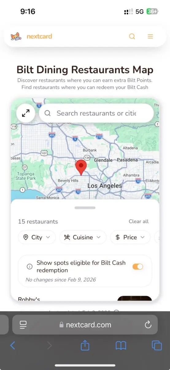 Bilt Dining Restaurants Map image number 11