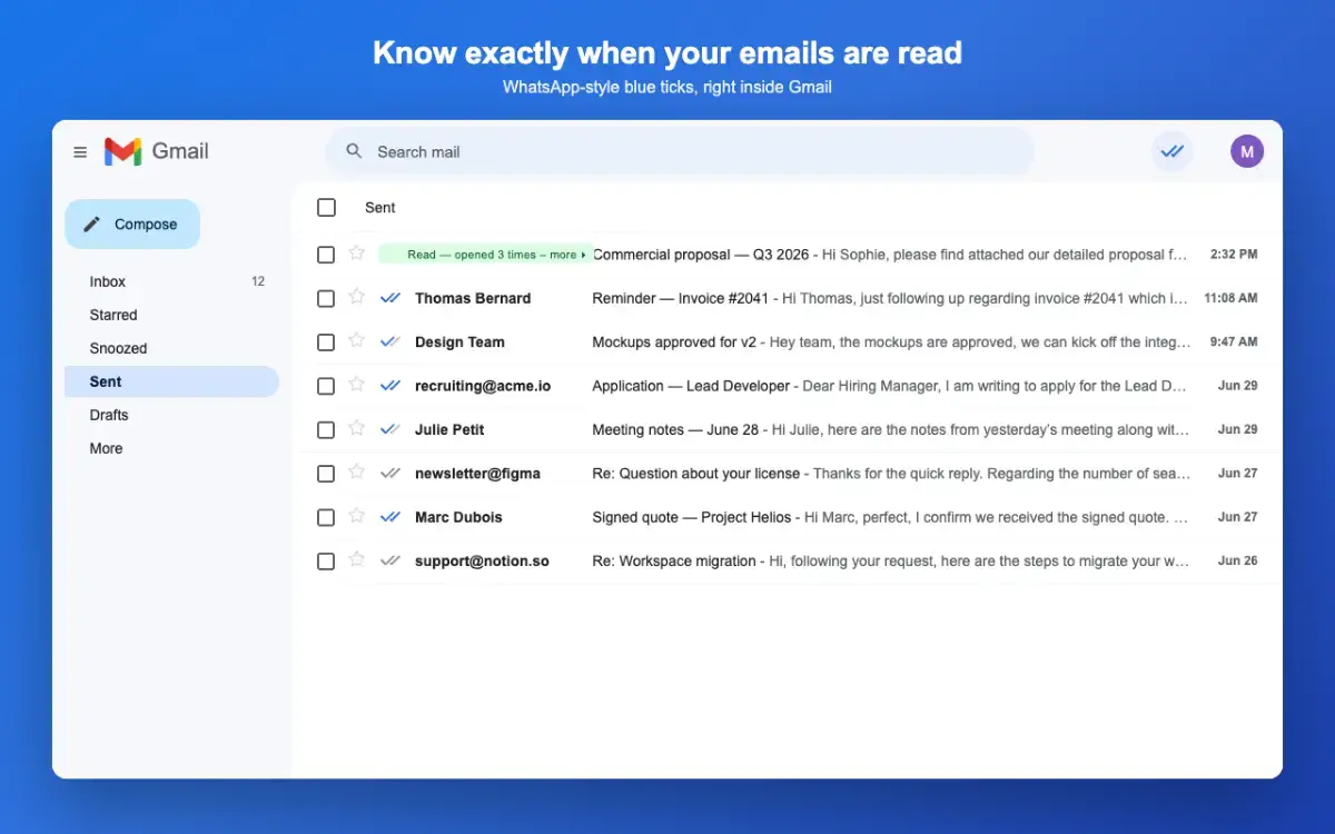 BlueTicks for Gmail image number 01