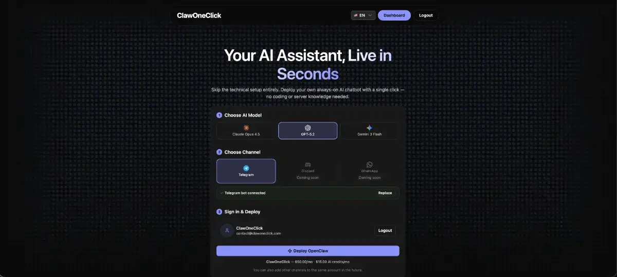 ClawOneClick image number 01