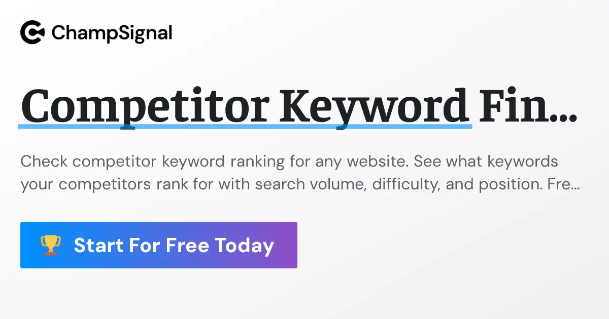Competitor Keyword Finder product image