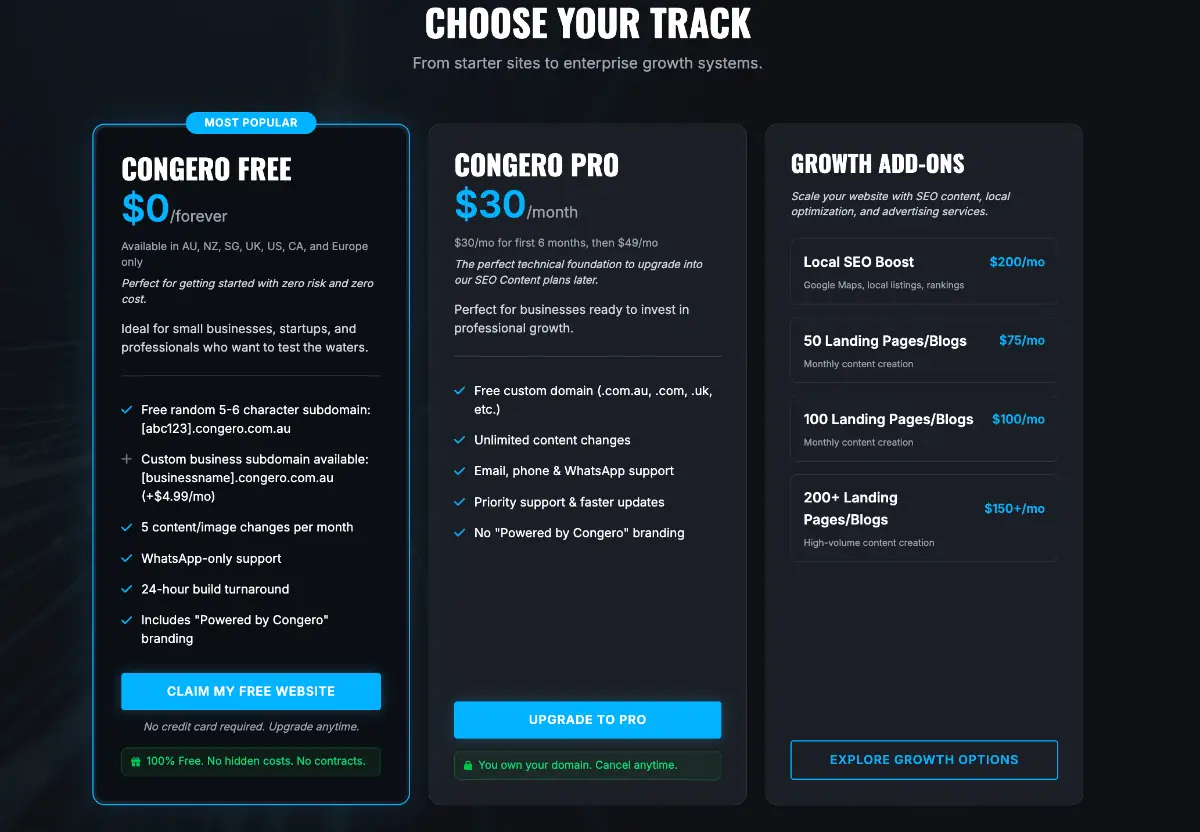 Congero Free Website Builder image number 11