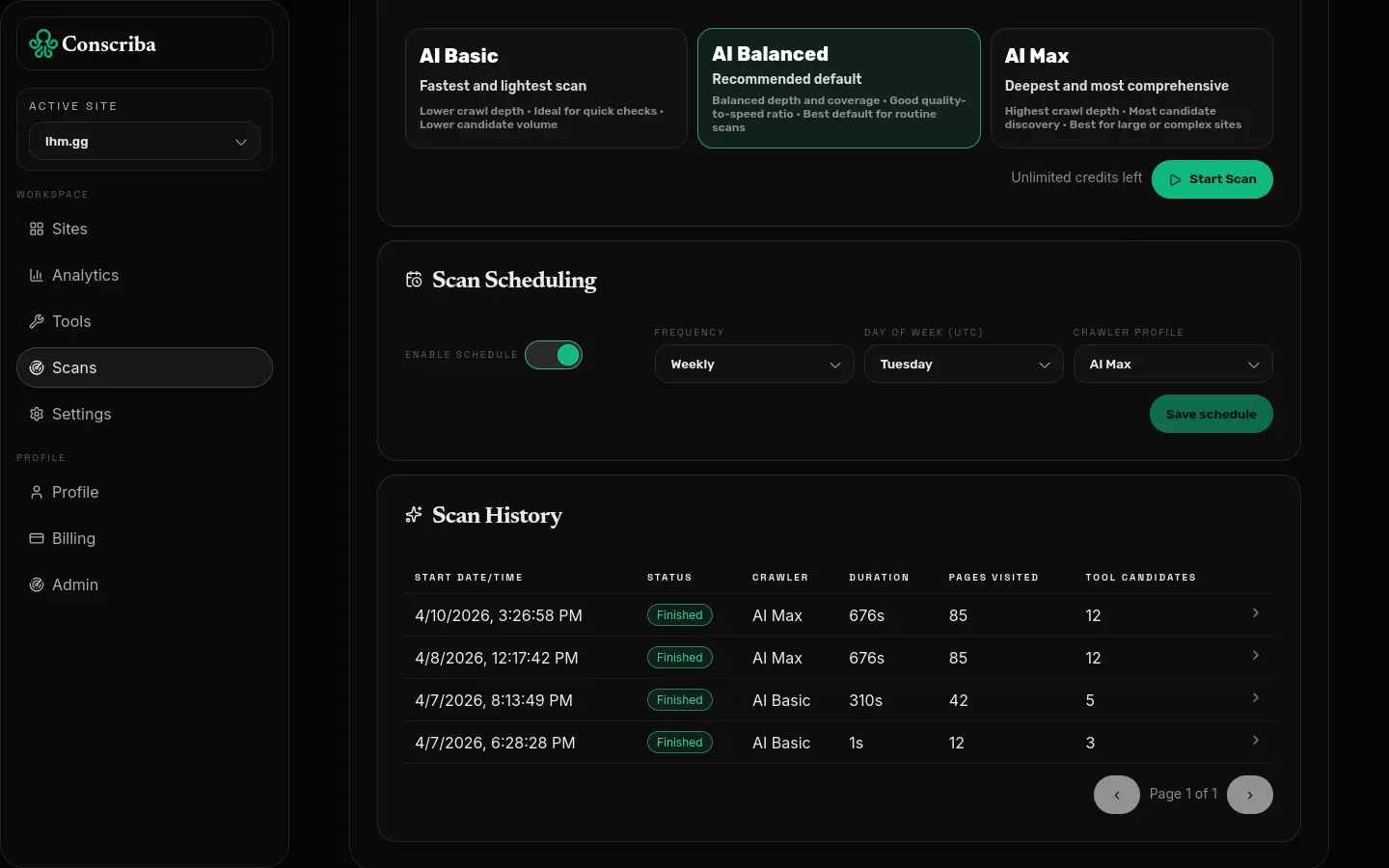 Conscriba - create WebMCP automatically image number 11