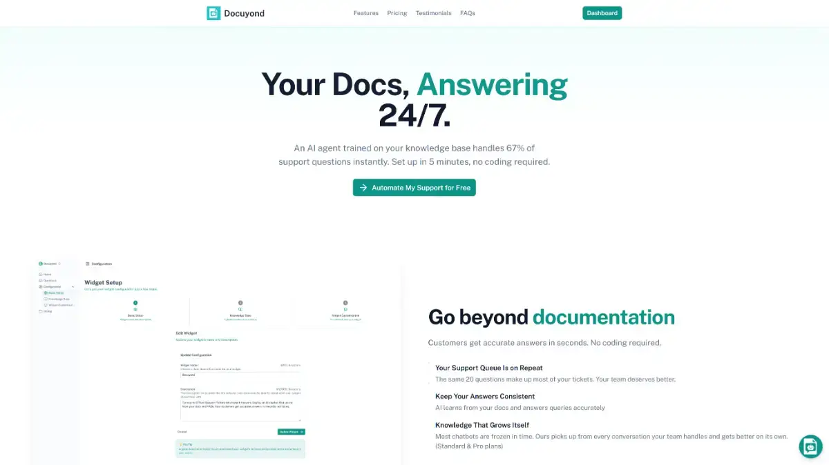 Docuyond - AI support chatbot image number 01
