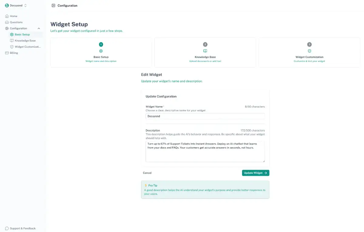 Docuyond - AI support chatbot image number 11