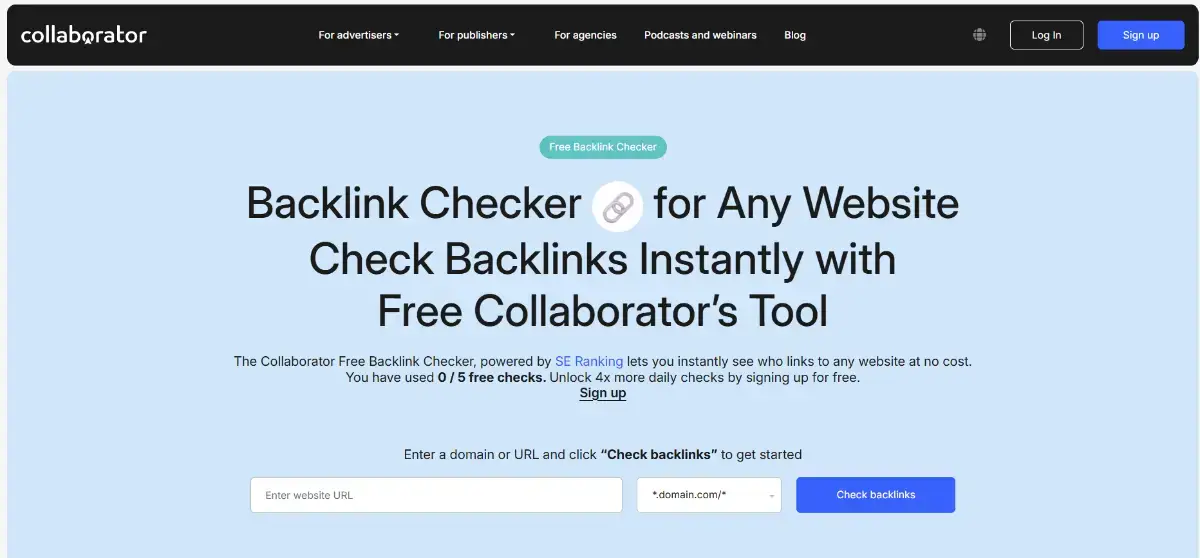 Collaborator Backlink Checker image number 01