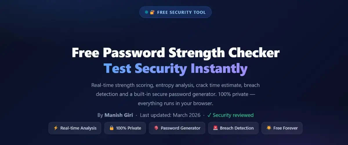 Free Password Strength Checker product image