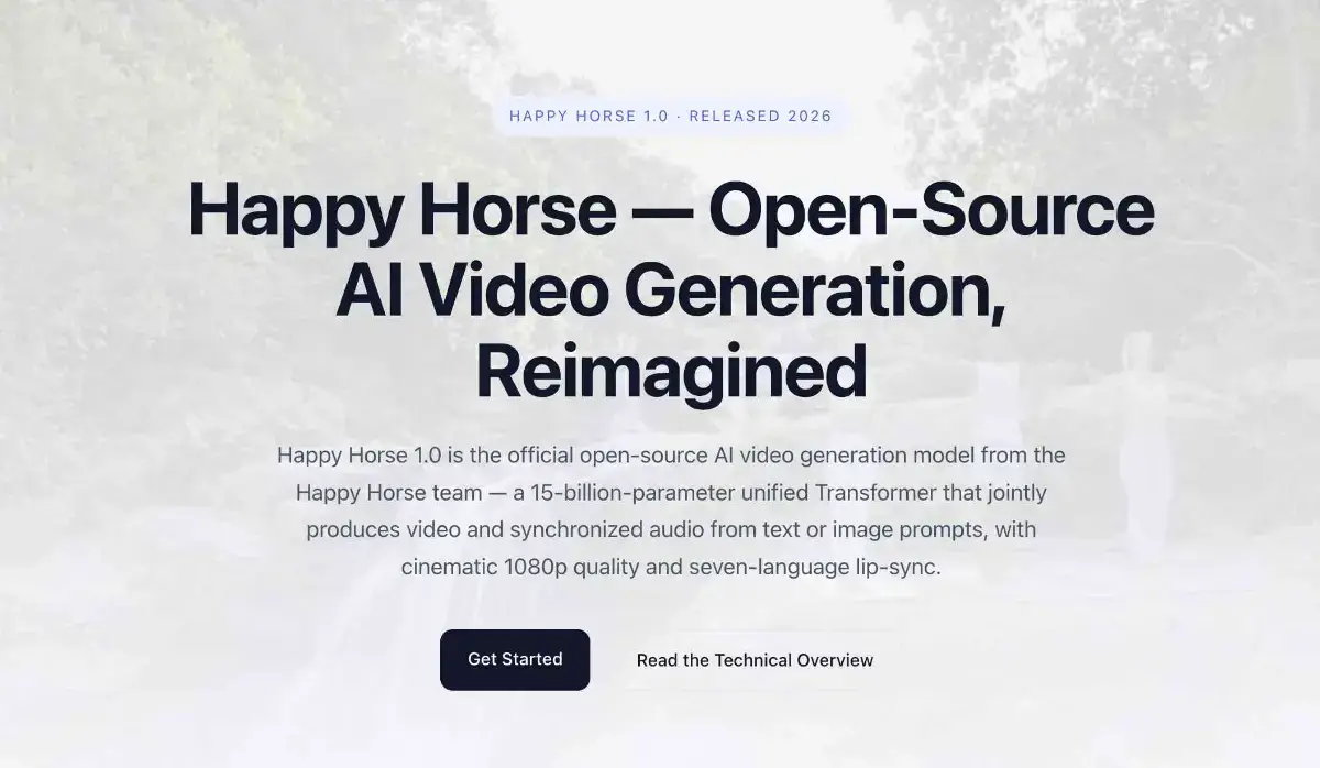 Happy Horse 10 ai video model image number 01