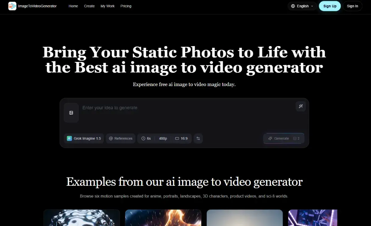 image to video generator product image