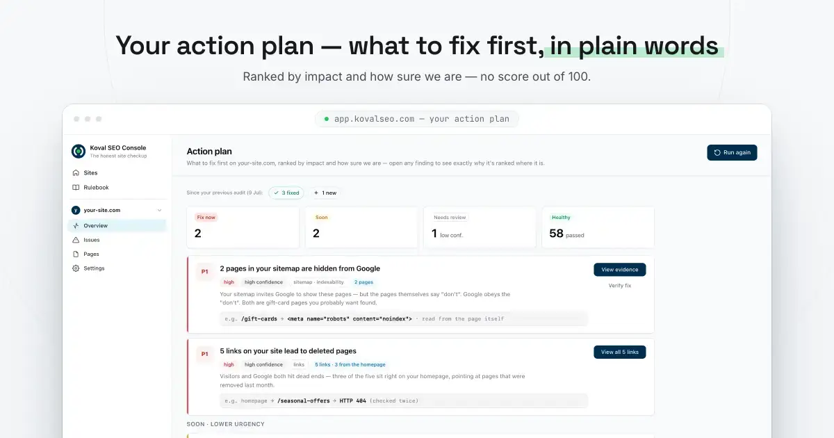 Koval SEO Console image number 11