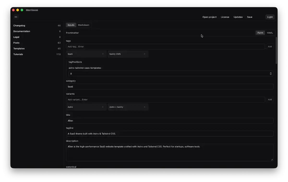 Morrisson CMS for Astro image number 11