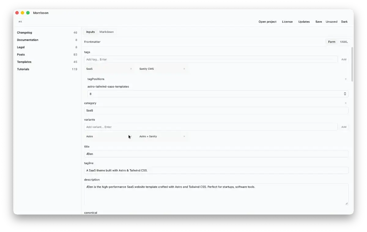 Morrisson CMS for Astro image number 01