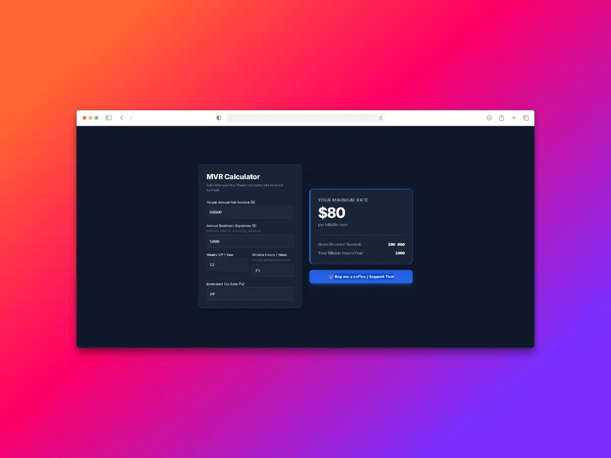 MVR Calculator product image