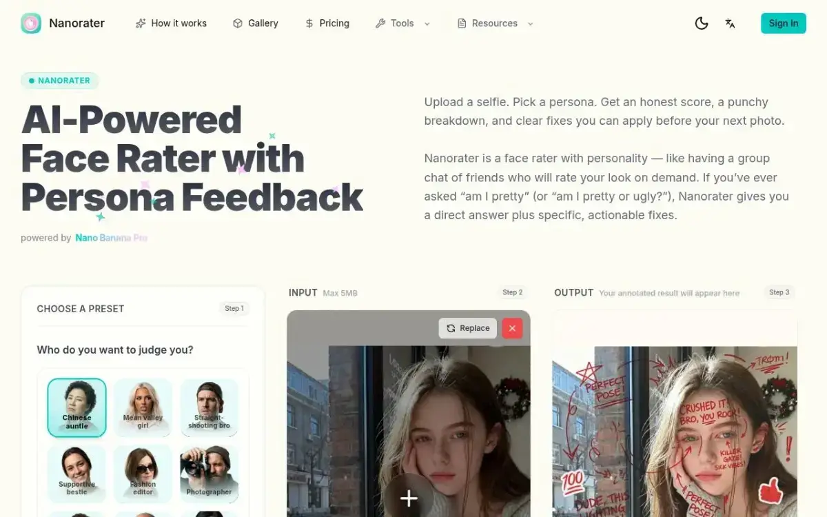 Nanorater - AI Rater product image