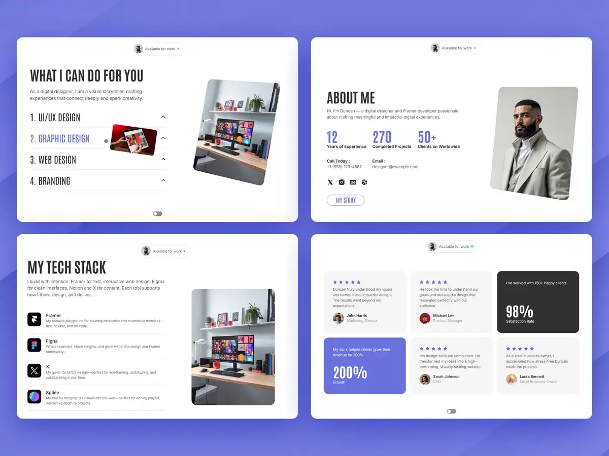 Portavia A modern portfolio template image number 21