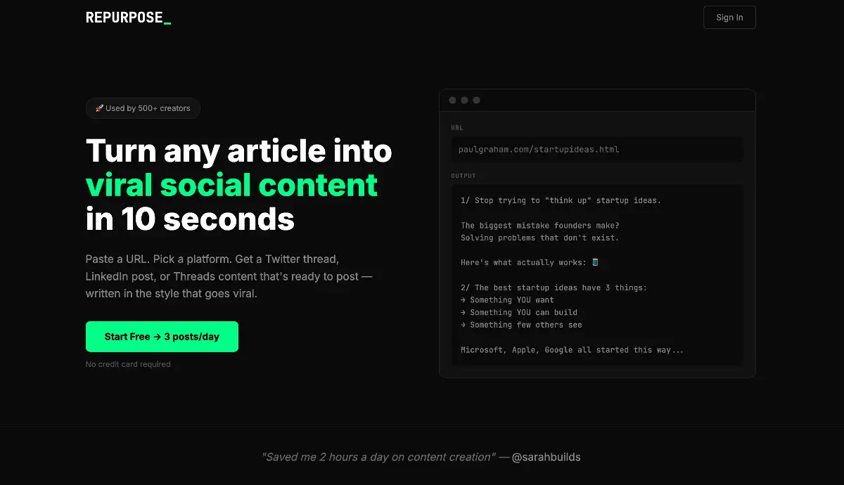 Repurpose AI product image