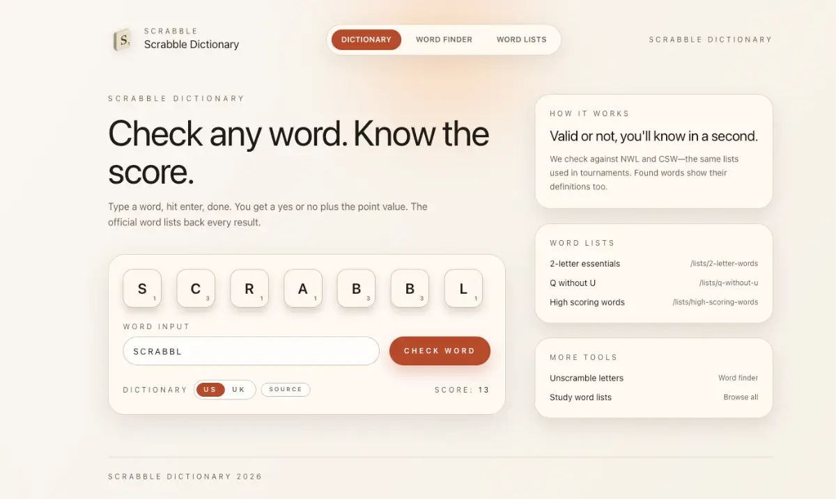 Scrabble Dictionary product image