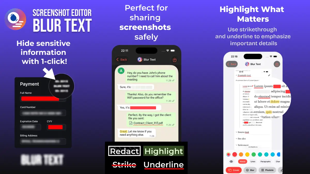 Screenshot Editor - Blur Text image number 11