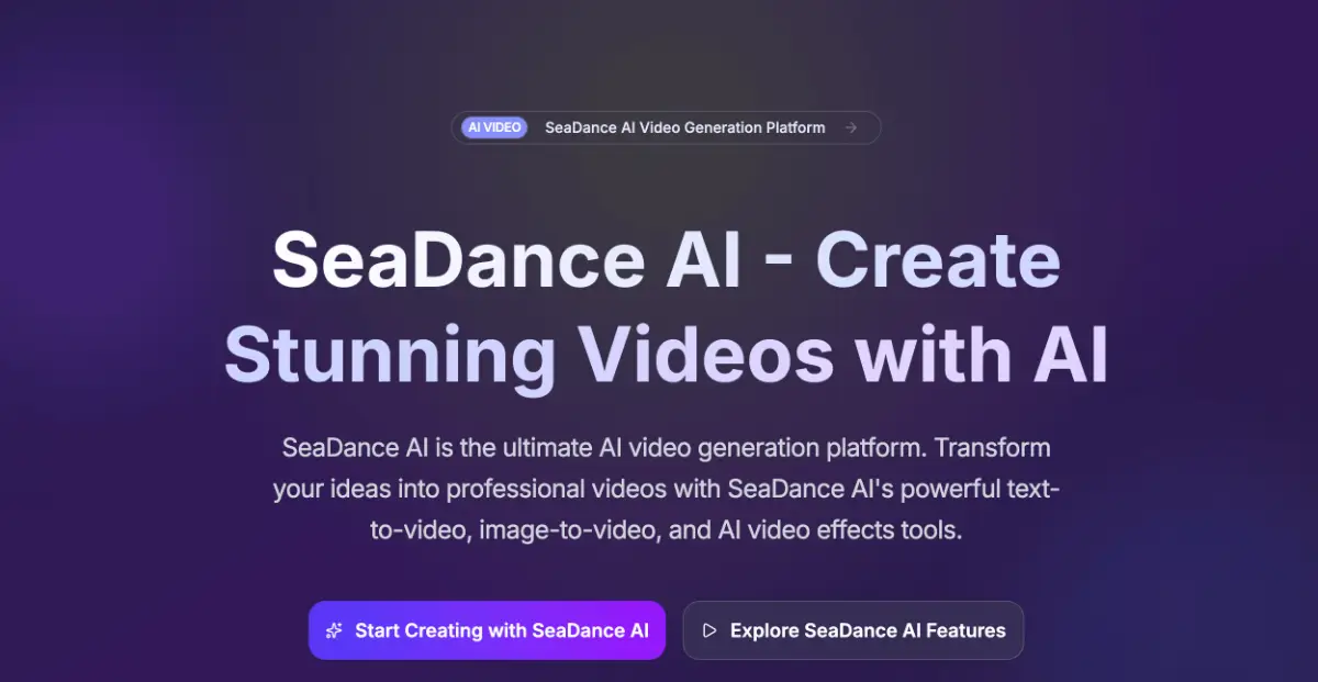 Seadance 20 AI Video Generator product image
