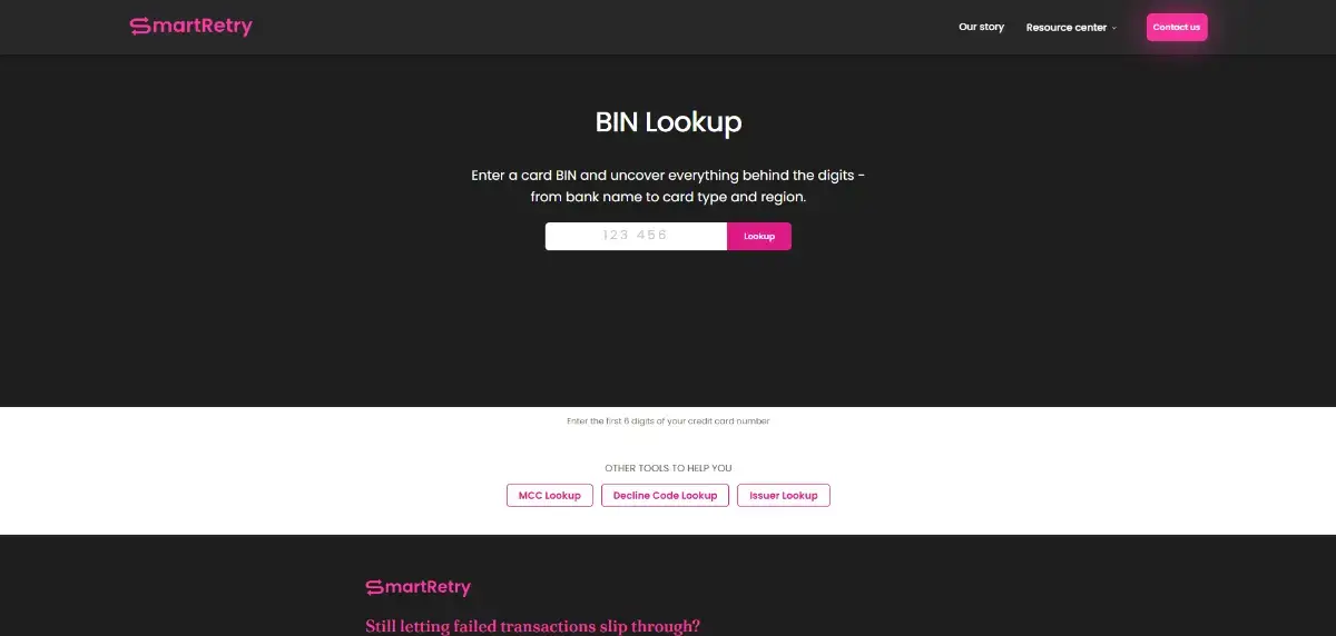 SmartRetry BIN Lookup image number 11