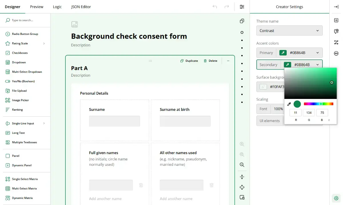 SurveyJS image number 01