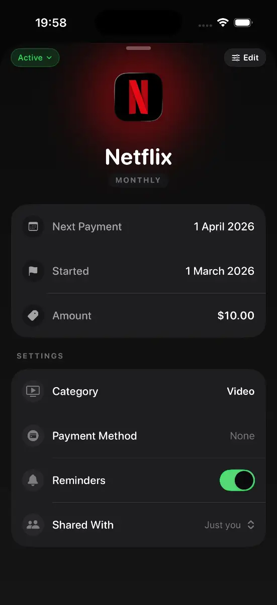 Trackery - iOS Subscription Tracker image number 11