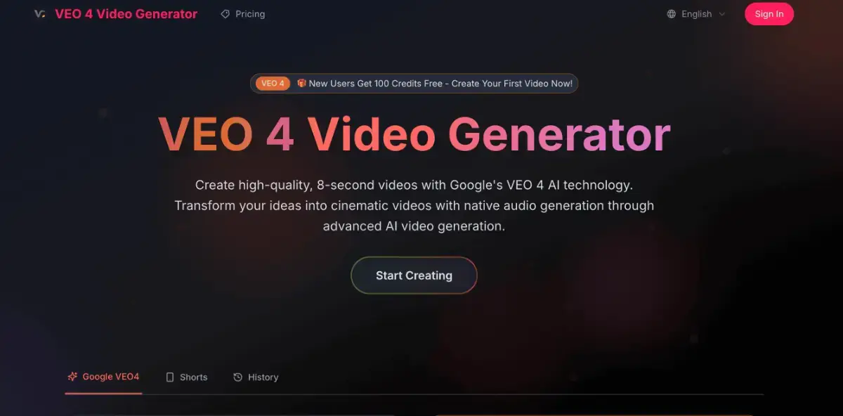 VEO 4 Video Generator product image