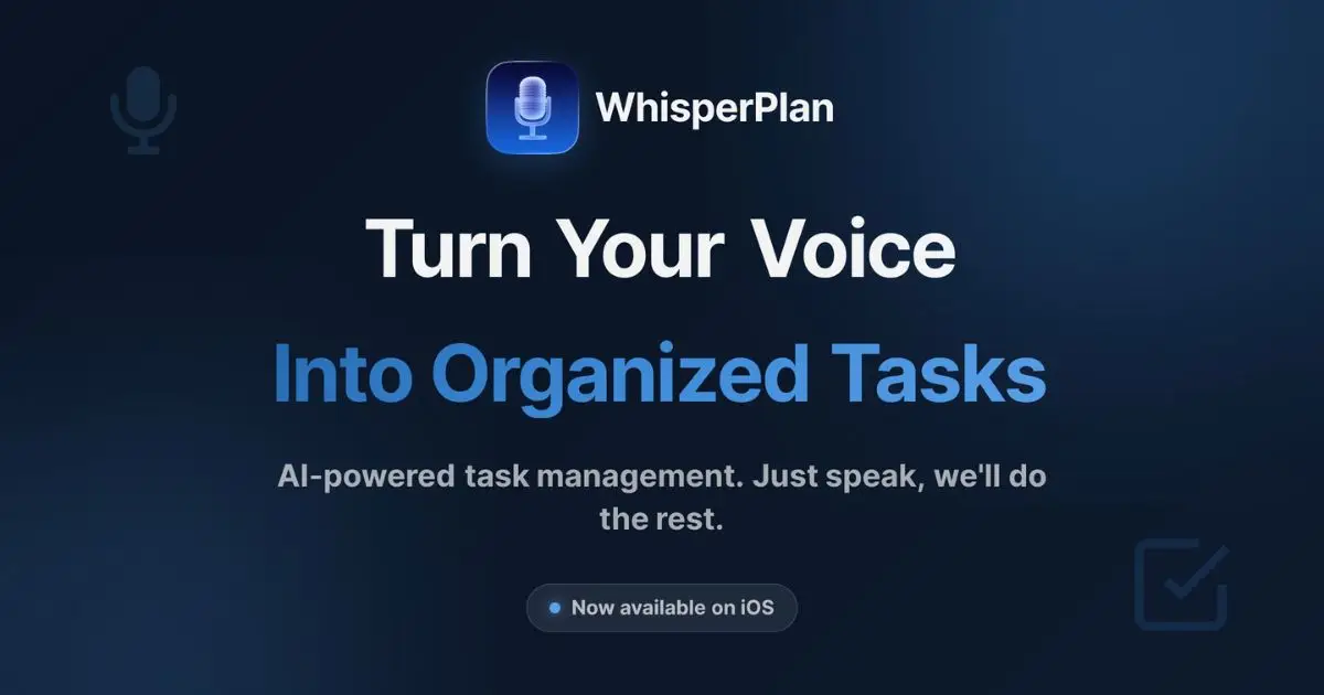 WhisperPlan product image